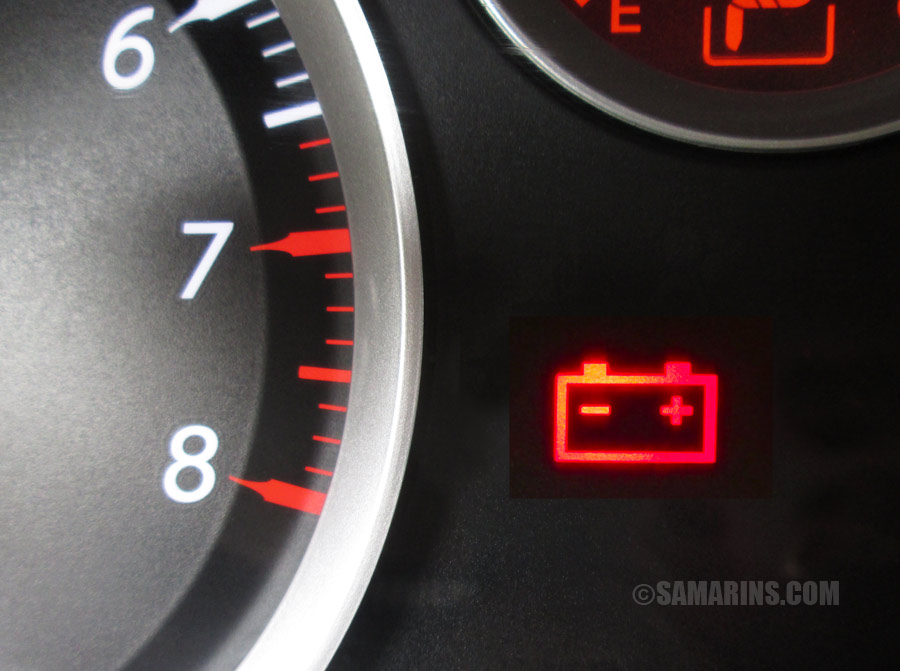 battery warn light