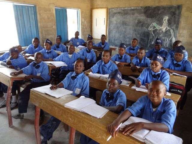 Pupils in a Nigerian post primary school