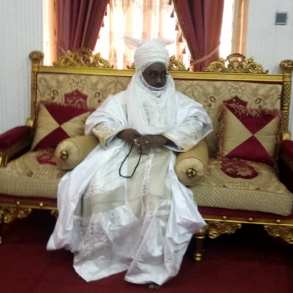 Ambassador Ahmad Nuhu Bamalli inside Zazzaus palace photo Aliyu Babankarfi