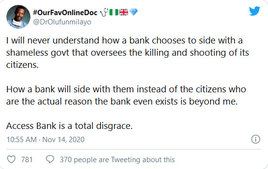 Screenshot 2020 11 16 Nigerians Plan To Close Account With Banks Freezing EndSARS Protesters Accounts On Monday Sahara Rep...