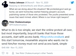 Screenshot 2020 11 16 Nigerians Plan To Close Account With Banks Freezing EndSARS Protesters Accounts On Monday Sahara Rep...2