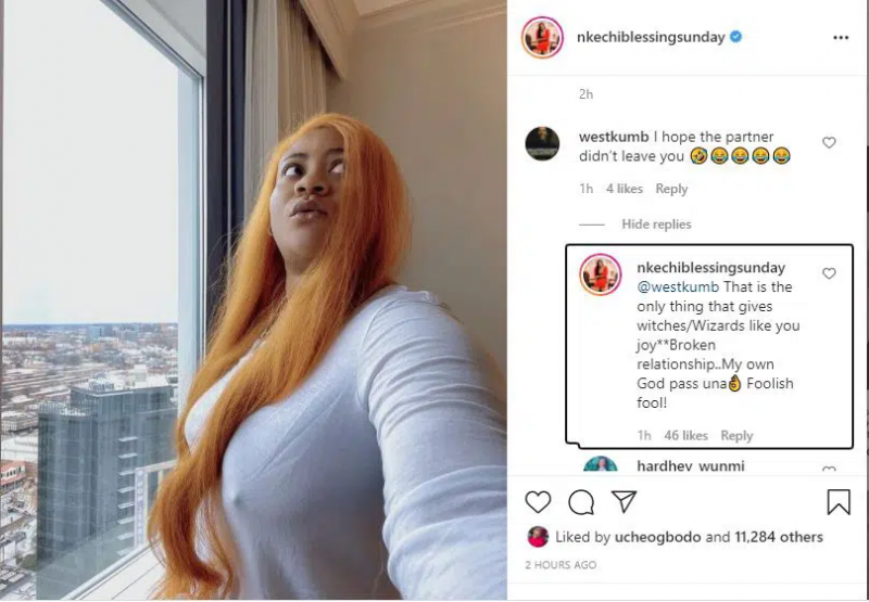 Screenshot 2021 07 27 at 04 34 07 Foolish fool Actress Nkechi Blessing blasts troll who criticized her for going braless ...