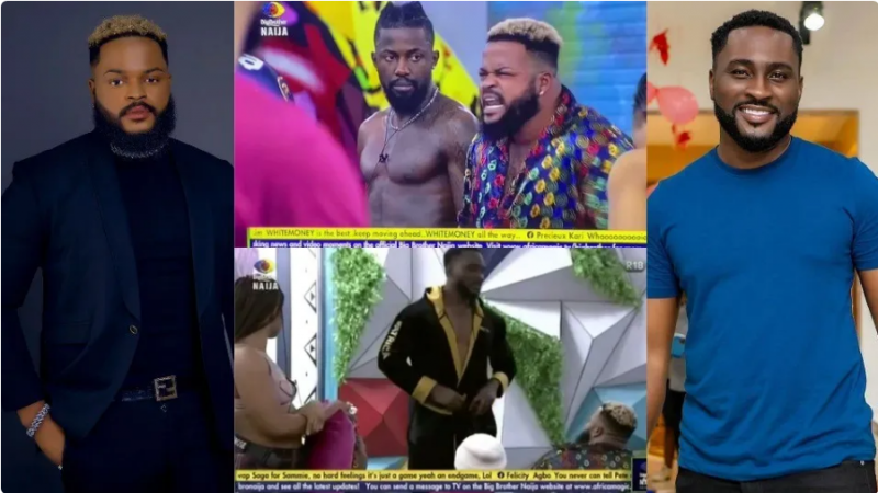 Screenshot 2021 08 18 at 22 12 12 BBNaija 2021 Moment Pere ‘adjusted his belt’ like he wanted to beat up WhiteMoney then ...