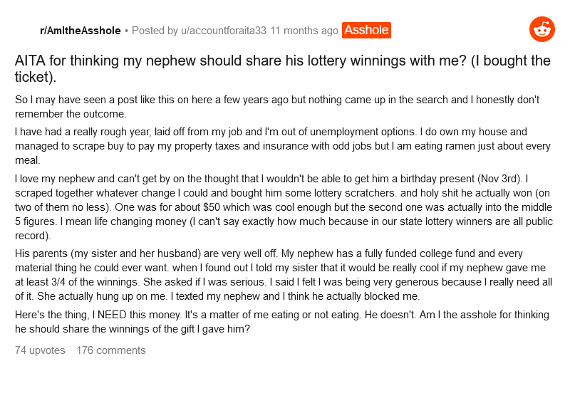 Screenshot 2021 10 16 at 12 42 02 Aunt who paid for nephews winning lottery ticket demands he hand over the winnings