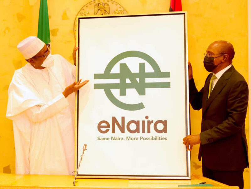 Buhari Emefiele eNaira launch scaled