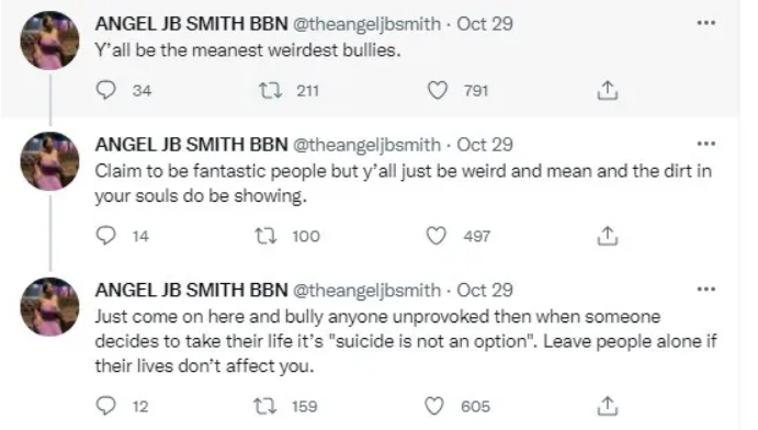 Screenshot 2021 11 01 at 10 07 51 Leave people alone if their lives dont affect you – BBNs Angel tells trolls YabaLeft...