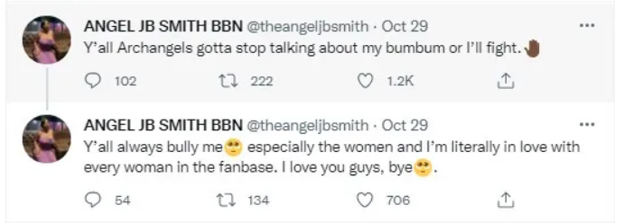 Screenshot 2021 11 01 at 10 07 55 Leave people alone if their lives dont affect you – BBNs Angel tells trolls YabaLeft...