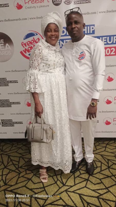 Prophetess Adebola Ojelabi and Victor Ojelabi at TheFLEA Conference held at Radisson Blu Hotel Ikeja