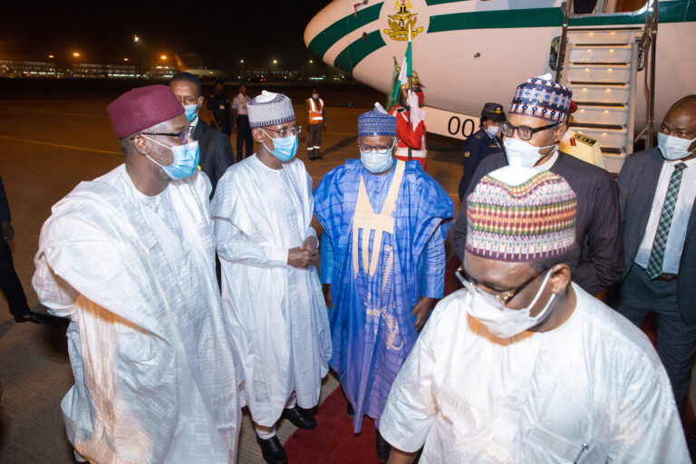 PRESIDENT BUHARI RETURN TO ABUJA 2 768x512 1
