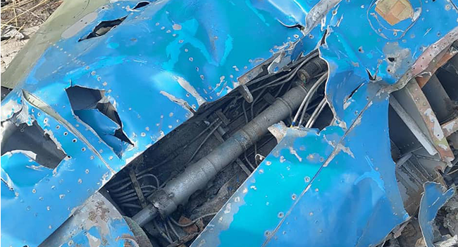 Screenshot 2022 03 26 at 19 29 11 Wreckage Of Military Jet That Disappeared In 2021 Found In Sambisa Forest