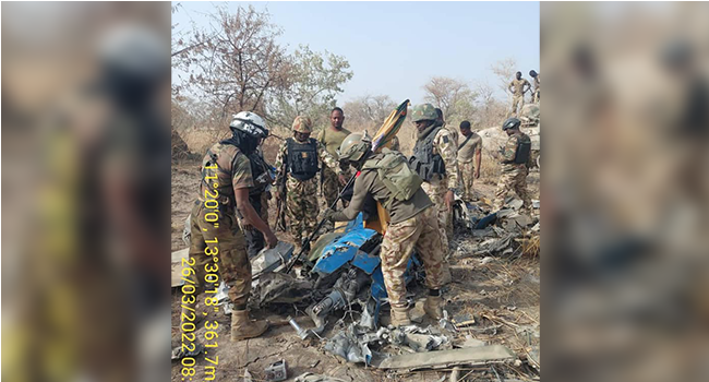 Screenshot 2022 03 26 at 19 29 31 Wreckage Of Military Jet That Disappeared In 2021 Found In Sambisa Forest