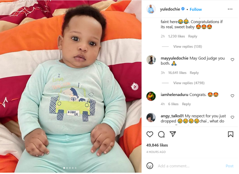Screenshot 2022 04 27 at 16 12 29 Yul Edochie on Instagram Its time for the world to meet my son. His name is STAR DIKE MUNACHIMSO YUL EDOCHIE. Born by my second wife @judyaustin1 And I love him…