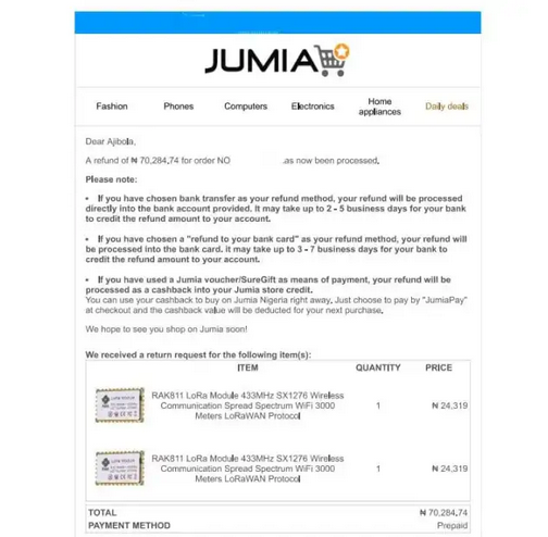 Screenshot 2022 05 25 at 08 07 54 Jumia Cancels Entrepreneurs Order But Keeps His N70 000
