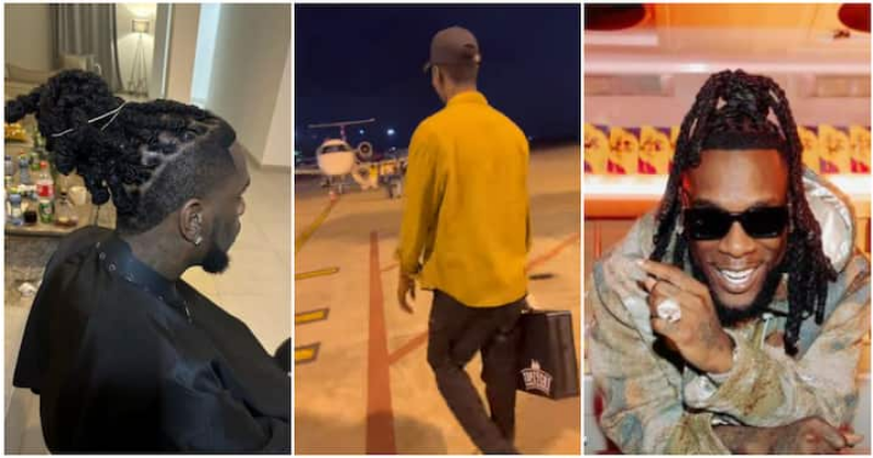 screenshot 2022 10 10 at 07 54 19 “odogwu no be guy name” video as burna boy flies out barber to trim his hair