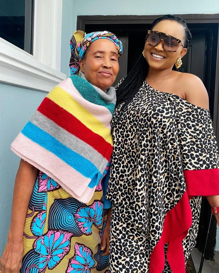 Mercy Aigbe with her beautiful mother freelanews