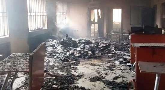 Hoodlums set owutu edda high court ablaze 24hrs after guber assembly polls
