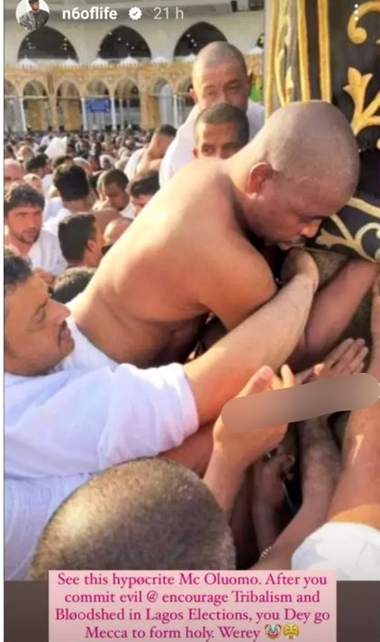 2023 04 21 at 09 05 25 n6 slams mc oluomo over photo of him hugging the black stone at kaaba mecca