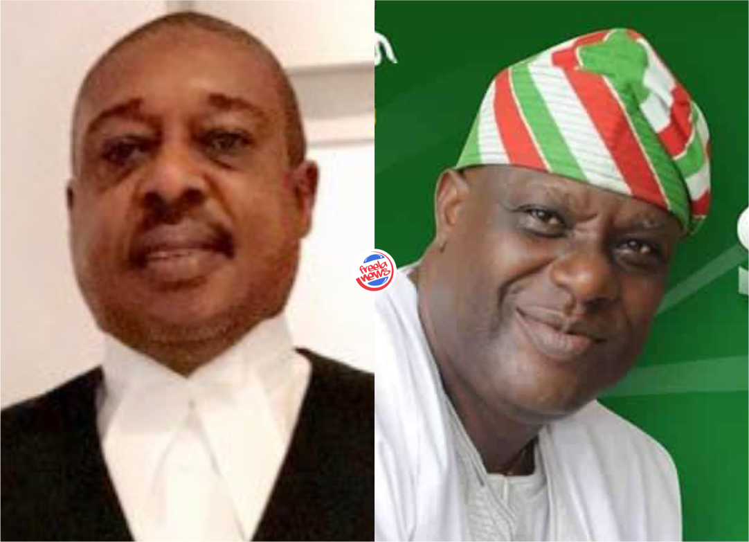 Gordy Uche, SAN, Ladi Adebutu's lawyer and Apostle Abiodun Sanyaolu