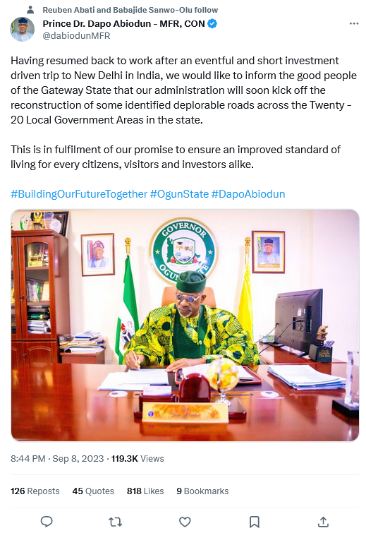 2023 09 09 at 19 08 24 Prince Dr Dapo Abiodun MFR CON on X