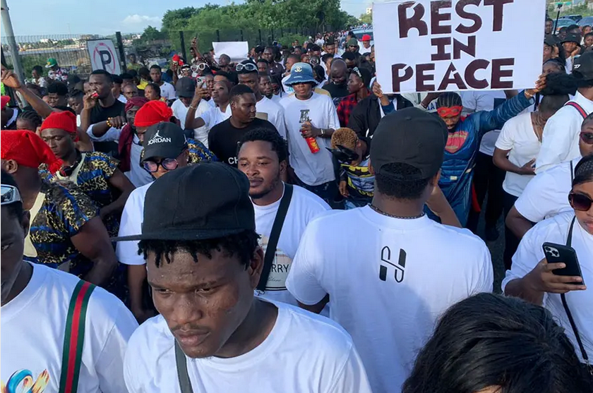 2023 09 22 at 18 12 18 Davido Zlatan Falz others attend late Mohbads candlelight procession in Lagos