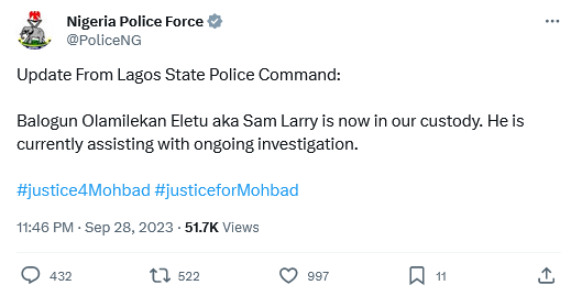 2023 09 29 at 00 16 52 Nigeria Police Force on X