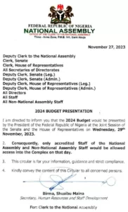 Tinubu to present 2024 budget