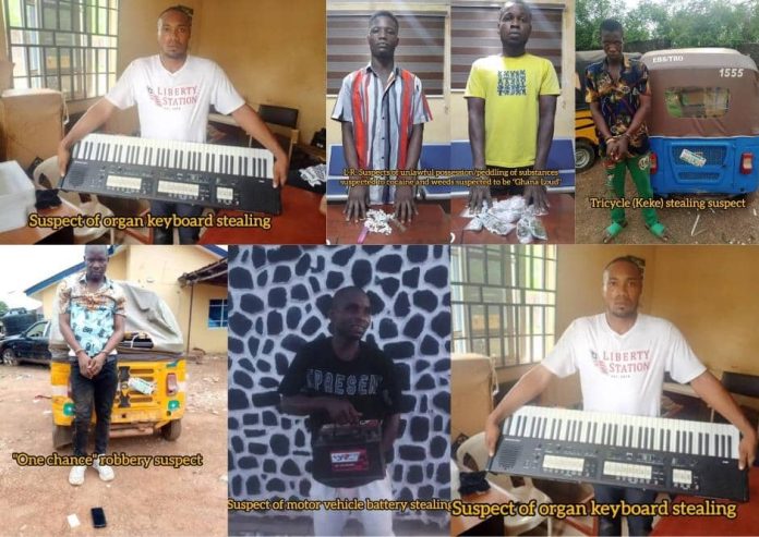 Six in Police net for different crimes in Enugu 696x493 1