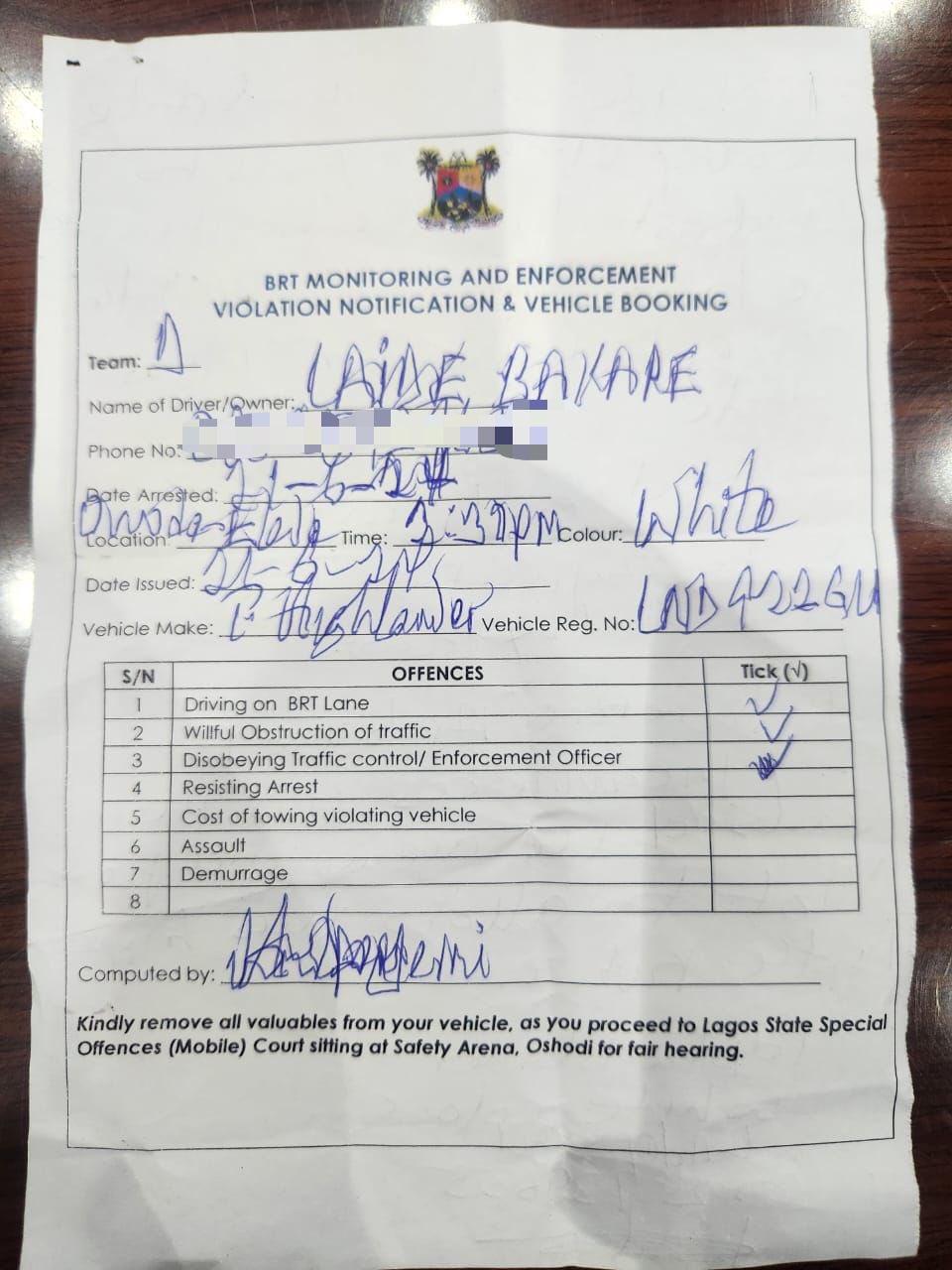 blackmail police Actress Laide Bakare