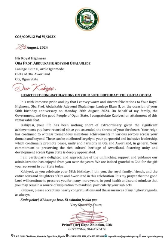 Olota of Ota 58th birthday