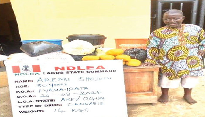 80-year-old drug dealer arrested in Lagos