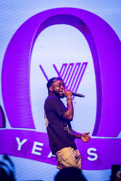 Davido performing at Wema Banks 80th anniversary celebration scaled