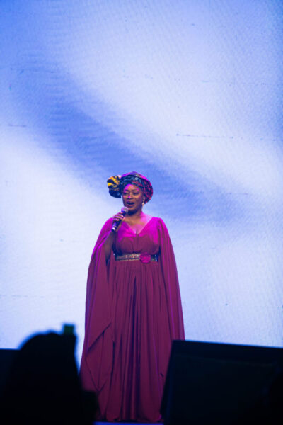 Yinka Davies gave a soul stirring performance of the Nigerian National Anthem 1 1 scaled