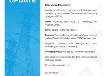 Power outage notification