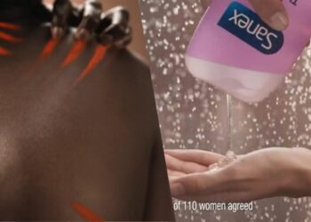 Sanex shower gel ad