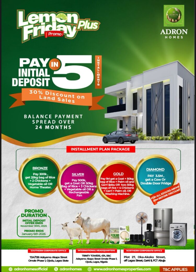 Adron Homes Lemon Friday Plus Promo