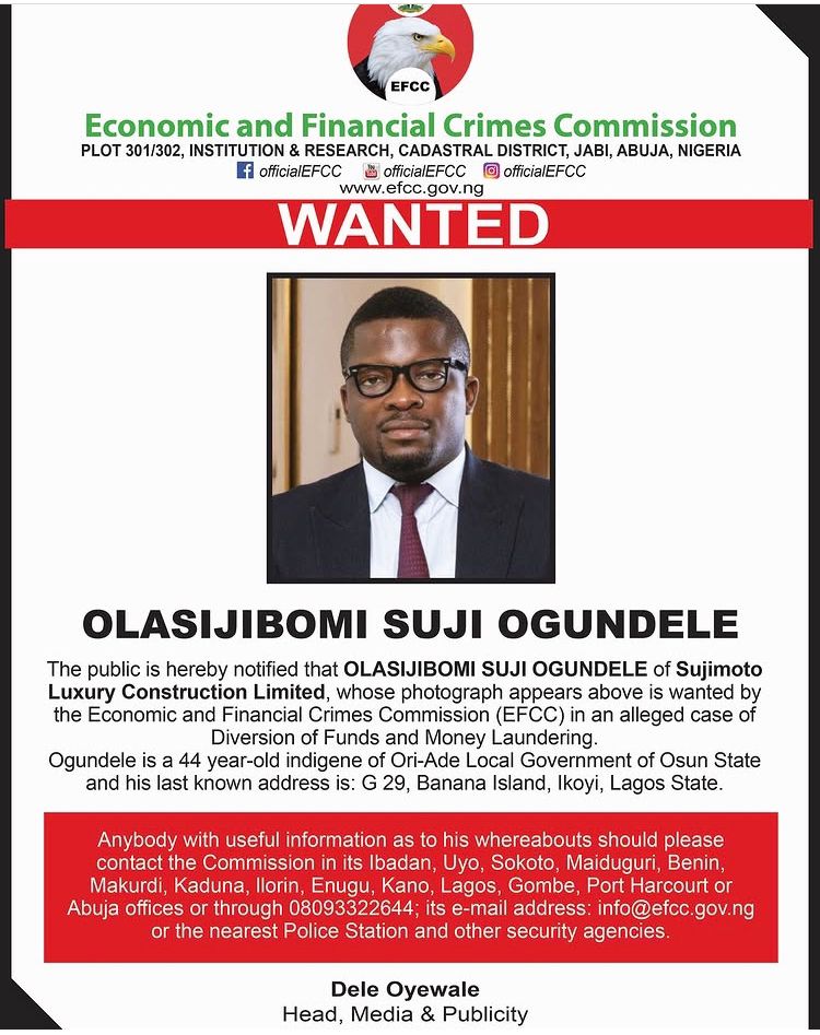 EFCC declares Sujimoto