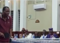 Gbenga Daniel table tennis match