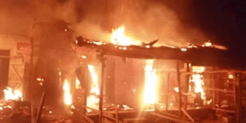 Bariga Market fire