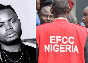 Young African man with contemporary hairstyle and earrings, black and white portrait.