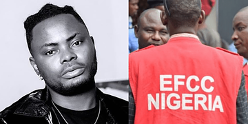 Young African man with contemporary hairstyle and earrings, black and white portrait.