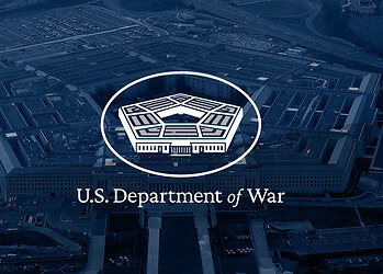 U.S. Department of War office building, aerial view, modern design, government facility, strategic military headquarters, complex architecture, urban infrastructure, drone perspective, security, federal administration.