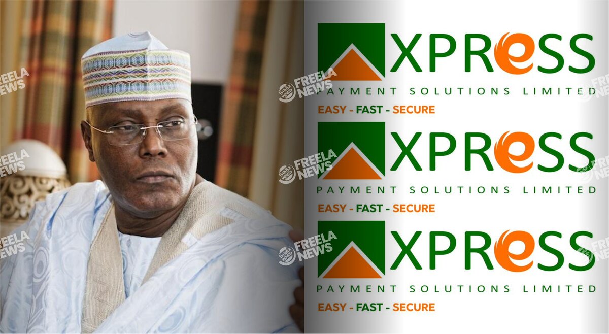 A prominent man wearing traditional attire and glasses, seated indoors with books and decor in the background, next to a logo for Xpress Payment Solutions Limited.