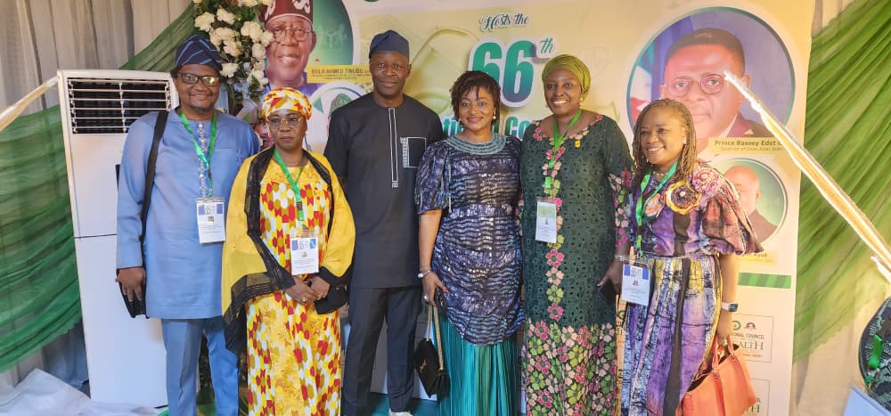 Diverse group of professionals at the 66th conference, celebrating cultural heritage, networking, and promoting collaboration in Nigeria’s media and journalism sector.