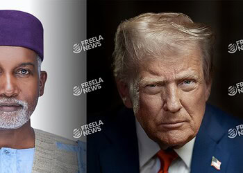 Indian diplomat and politician in traditional attire; former President of Nigeria, Muhammadu Buhari, in formal political setting.