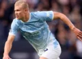 Erling Haaland in action for Man City